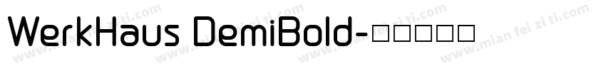 WerkHaus DemiBold字体转换